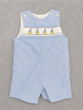 Edgehill Collection Smocked Sailboat Jon Jon 12 M